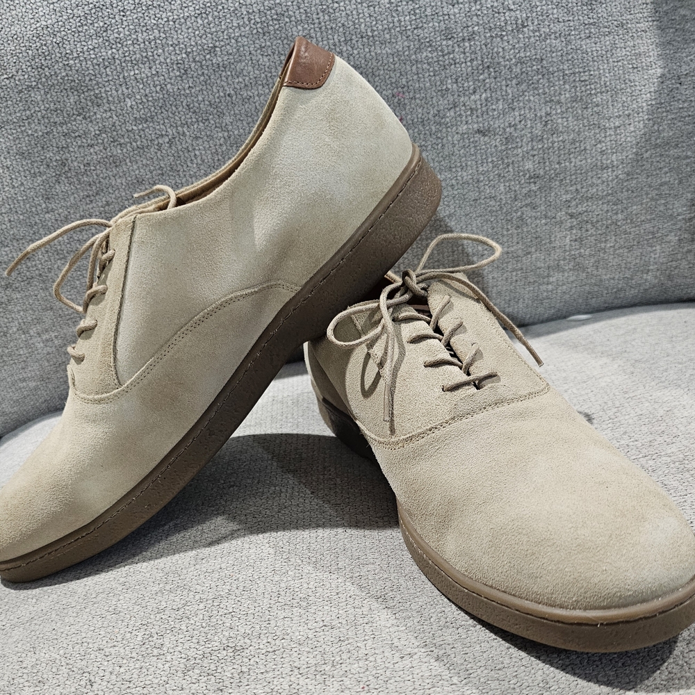 Flag Ltd. Nappa Glove Tan Business Casual Suede Oxford Shoes Men's Sz 12M NWOB